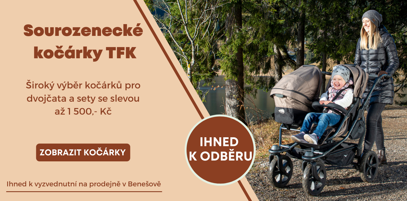 Kočárky pro dvojčata TFK na prodejně v Benešově