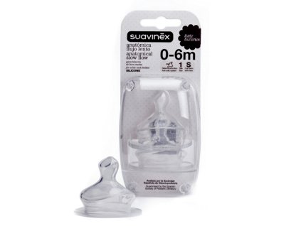 SUAVINEX | SAVIČKA ŠIROKOHRDLÁ Anatomická silikon S1/S - 2 ks