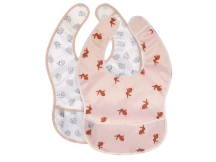 Lässig BABIES set 2 ks bryndáků Lightweight Bib Little Forest rabbit