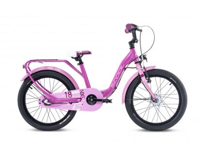 S’COOL Dětské kolo niXe  alloy 18 růžové / světle růžové (od 114 cm)