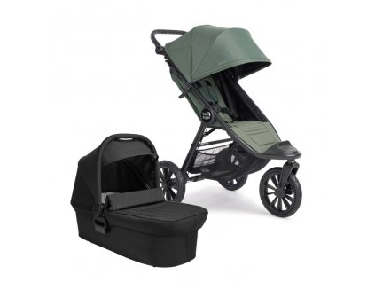 BabyJogger CITY ELITE 2 set 2v1 (kočárek+korba) BRIAR GREEN+OPULENT BLACK