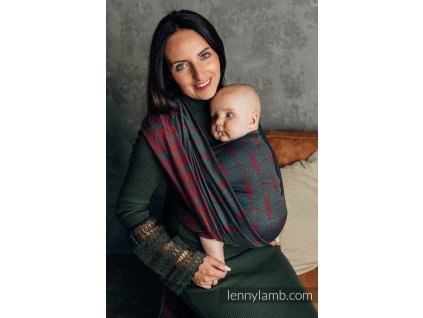 Šátek na nošení dětí LennyLamb Deco - Maroon - Moss