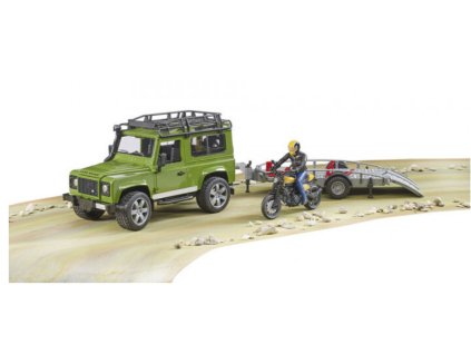 Bruder Land rover defender Scrambler ducati