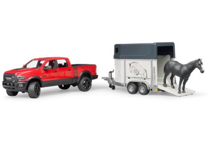 Bruder RAM 2500 power wagon s přívěsem na koně