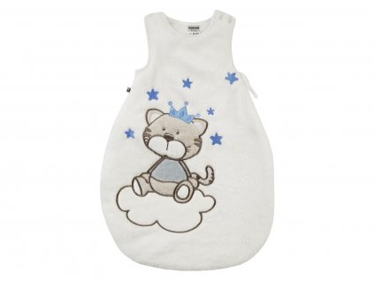 JACKY Spací pytel s výplní chlup NOS bez rukávů coral fleece, smetanová, kluk (Velikost 86/92)