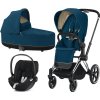 Kočárek CYBEX Set Priam Chrome Black Seat Pack 2021 včetně Cloud Z i Size, mountain blue 1