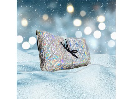 Rukávník na kočárek STŘÍBRNÝ HOLOGRAFICKÝ