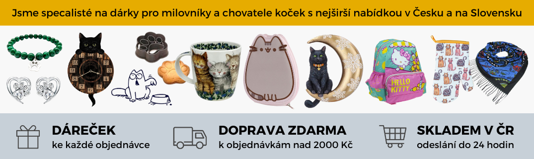 Kočičí paní je e-shop s nejširším výběrem dárků, dárečků, věcí, nápadů a vychytávek s kočkou, ve tvaru kočky, s kočičími motivy a s kočkami. Najdete u nás vše s motivem kočky i merch světových značek jako je Simon’s Cat, Hello Kitty, Pusheen, Le Chat noir