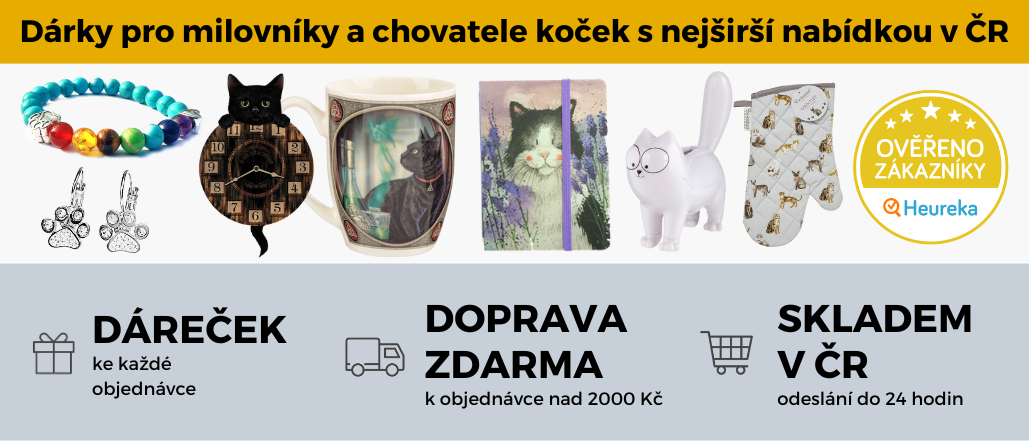 Kočičí paní je e-shop s nejširším výběrem dárků, dárečků, věcí, nápadů a vychytávek s kočkou, ve tvaru kočky, s kočičími motivy a s kočkami. Najdete u nás i merch světových značek jako je Simon’s Cat, Hello Kitty, Pusheen, Le Chat noir, Lisa Parker, Alex