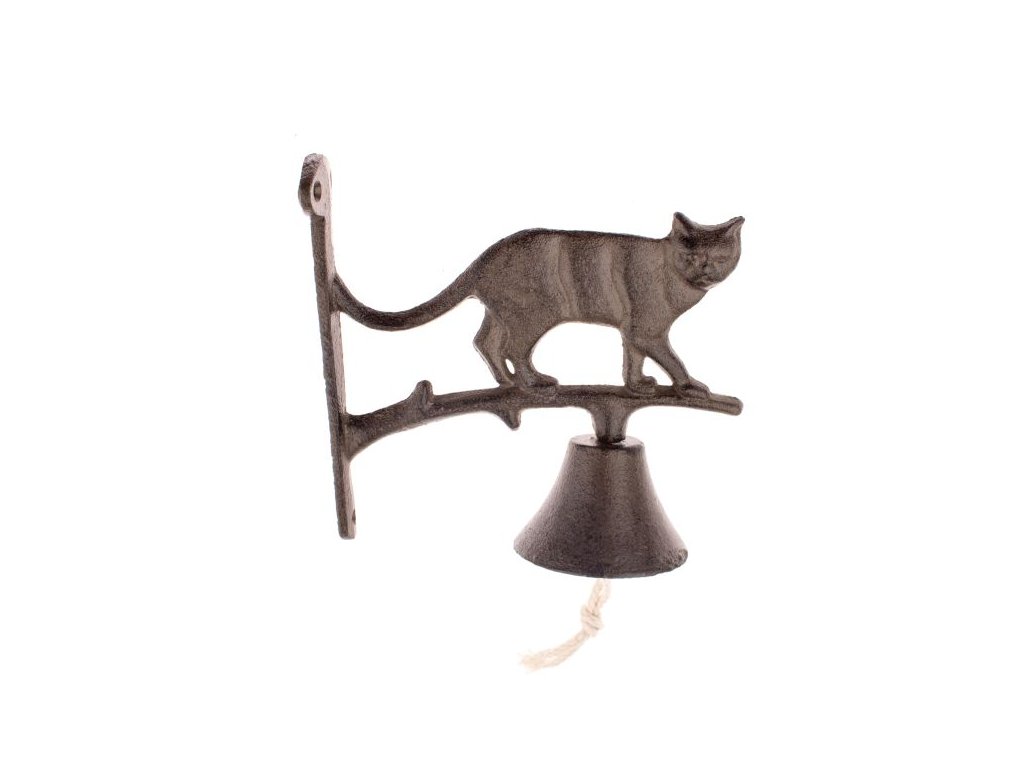 zvonek litinový kočka s kočkou kočičí