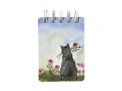 blok diář notes zápisník kočka s kočkou kočičí růže alexclark 2