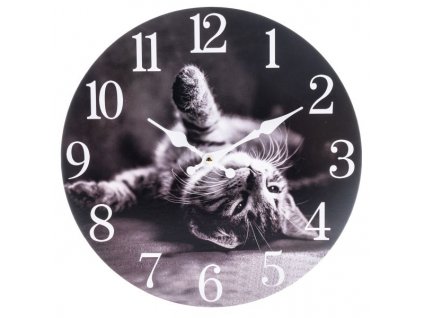 nástěnné hodiny kočka s kočkou kočičí s kočkami kotě koťátko