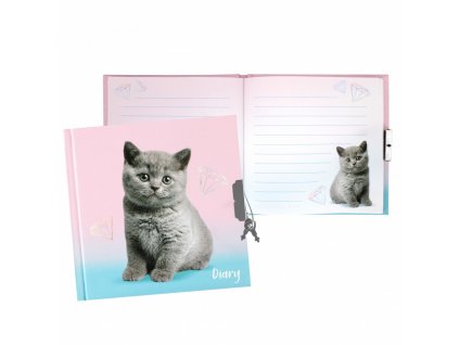 deníček diář notes zápisník kočka s kočkou kočičí s kočkami kotě koťátko