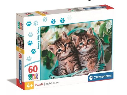 puzzle kočka s kočkou kočičí s kočkami dvě koťata koťátka kotě