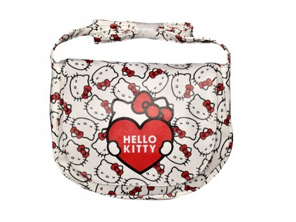 kabelka messenger bag kočka s kočkou kočičí s kočkami hello kitty srdce červená bílá 2