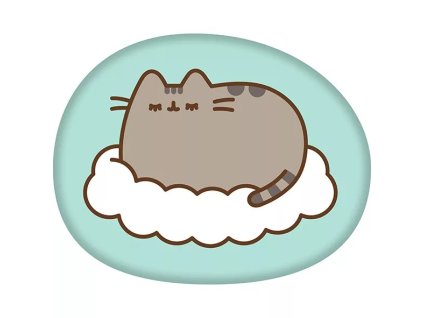 polštář kočka s kočkou kočičí s kočkami Pusheen zelený na obláčku