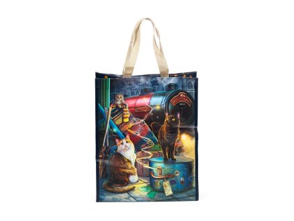 nákupní taška šopovka kočka s kočkou kočičí s kočkami vlak harry potter přes rameno lisa parker 2