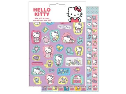 samolepky nálapky kočka s kočkou kočičí s kočkami hello kitty sada set 600 ks