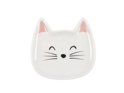 odkládací talířek tác tácek na šperky kočka s kočkou kočičí s kočkami keramický 2