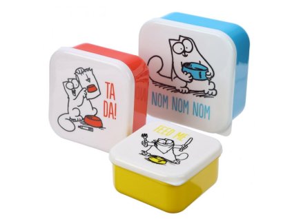 sada 3 krabiček na jídlo kočka Simons cat