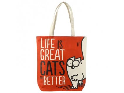 Látková taška kabelka kočka Simon’s Cat