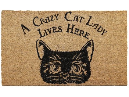 rohožka kočka s kočkou crazy cat lady kokosová 2