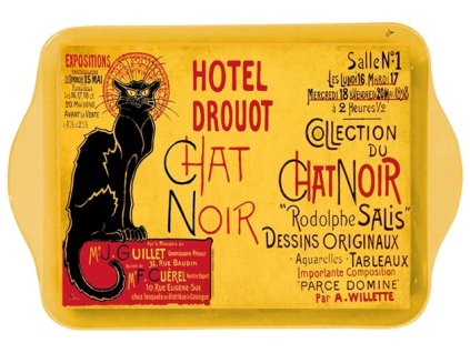 tác kočka s kočkou velký plechový le chat noir