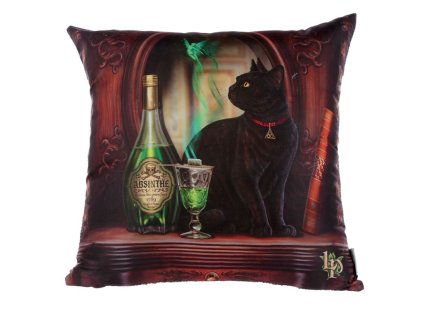 polštář kočka s kočkou kočičí čená absinth lisa parker