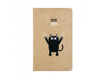 studentský žákovský diář notes blok kočka s kočkou kočičí 2020 2021