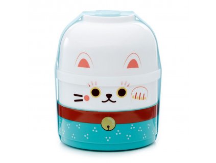 box krabička na oběd bento kočka s kočkou kočičí s kočkami maneki neko lucky cat 1