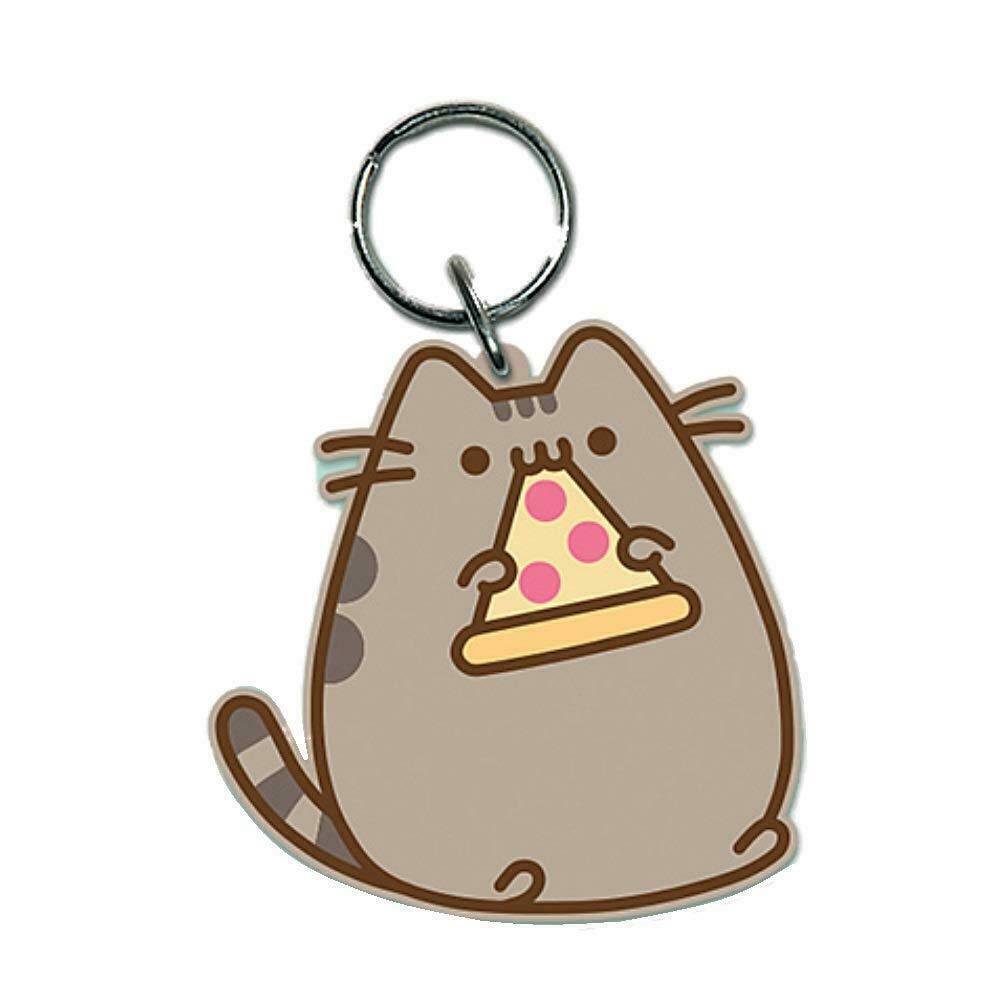 Klíčenka s kočkou Pusheen a pizzou