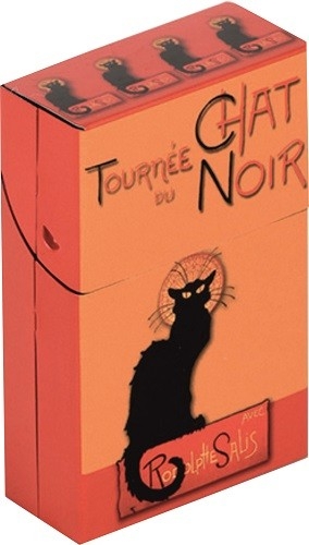 Krabička na cigarety s černou kočkou Le Chat noir