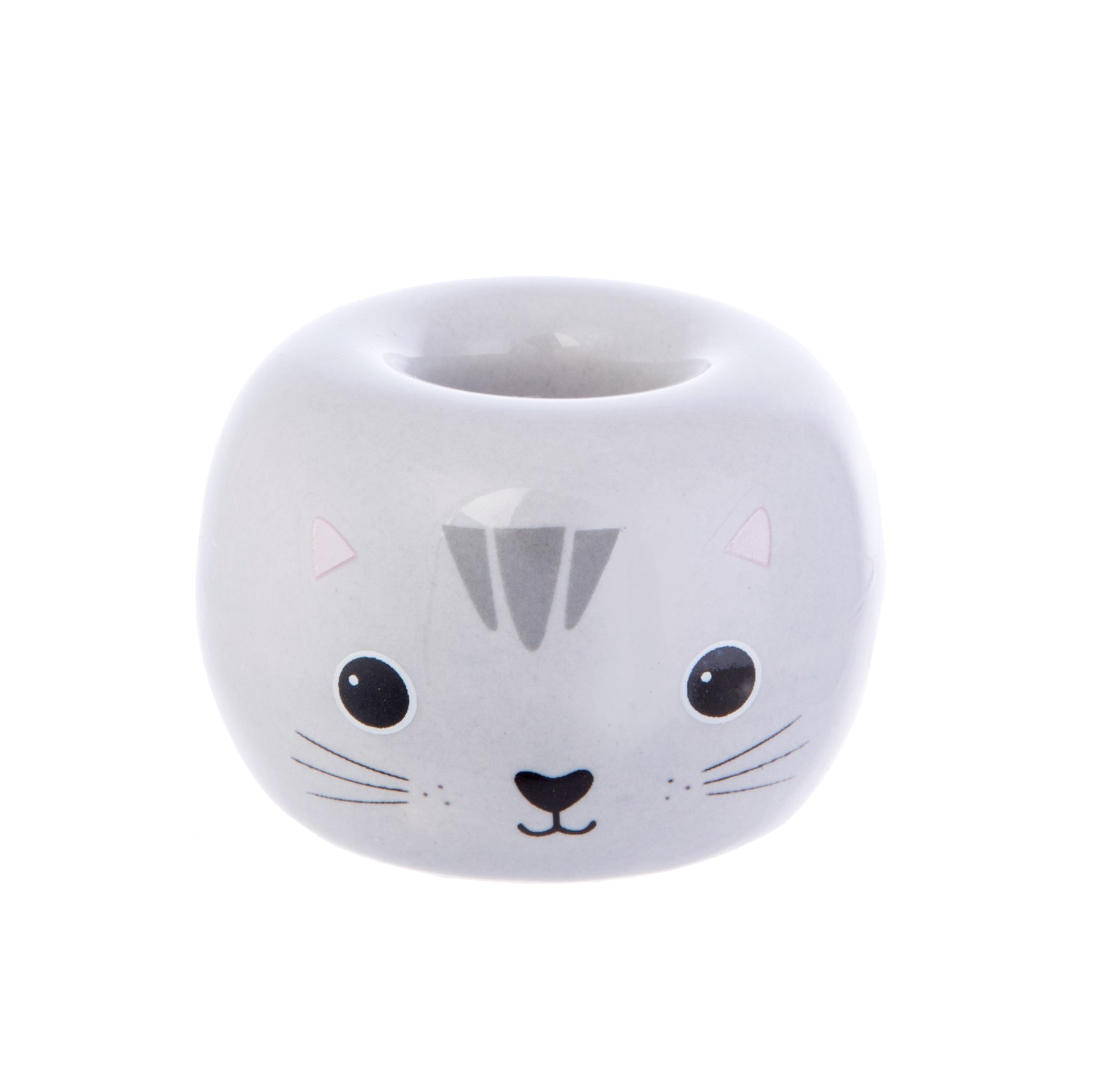 Porcelánový stojánek na zubní kartáček kočka
