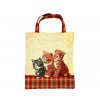taška nákupní pevná kočka s kočkou kočičí kotě koťátka gobelín vyšívaná 3