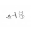 náušnice pecky kočka s kočkou kočičí s kočkami kotě koťátko chirurgická ocel 3