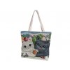 kabelka kočka s kočkou kočičí s kočkami vyšívaná velká