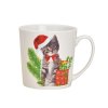 hrnek šálek porcelán kočka s kočkou kočičí s kočkami vánoce vánoční 2
