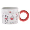 porcelánový hrnek kočka s kočkou kočičí s kočkami srdce srdíčka