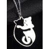 náhrdelník kočka s kočkou kočičí s kočkami mazlivé chirurgická ocel 2