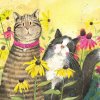 přání blahopřání kočka s kočkou kočičí s kočkami Alex Clark kočka a žluté květy