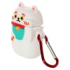 silikonové pouzdro na bezdrátová sluchátka kočka s kočkou kočičí maneki neko 5
