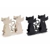 kovový stojánek na ubrousky kočka s kočkou kočičí černý bílý