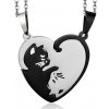 přívěsek náhrdelník pro dva pro pár kočka s kočkou kočičí jin jang yin yang chirurgická ocel