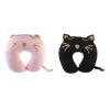 polštář cestovní kočka s kočkou kočičí růžúvý černý