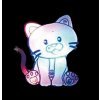 svítící brož špendlík kočka s kočkou kočičí kotě 2