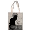 nákupní taška balvněná látková kočka s kočkou kocou Le Chat noir