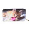 peněženka kočka s kočkou kočičí velká koženka kotě s tulipánem