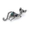brož kočka s kočkou kočičí s kočkami abalone perleť paua krystaly swarowski 4