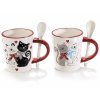 hrnek šálek hrneček kočka s kočkou kočičí s kočkami lžička keramika