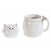 hrnek šálek buclák s pokličkou kočka s kočkou kočičí s kočkami kotě bílá 3